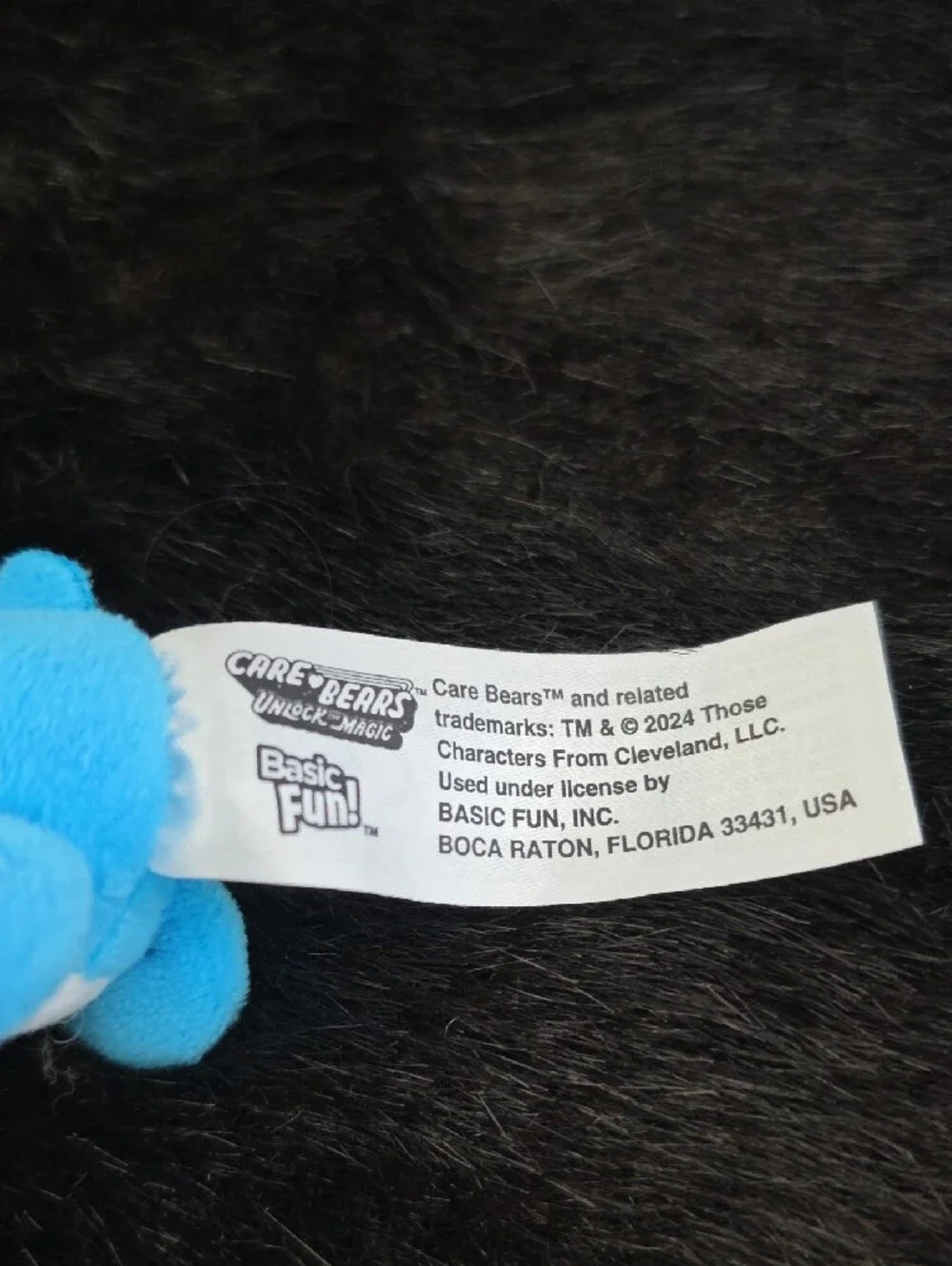 Blue Plush Bear Keychain with Winter Hat - Kids Accessories